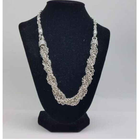 Brighton Silver Tone Multi Twisted Chain 21.5” - Picture 1 of 5